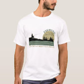 おもしろい魚釣りことわざ Tシャツ (正面)