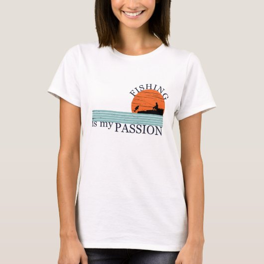 おもしろい魚釣りことわざ Tシャツ (正面)