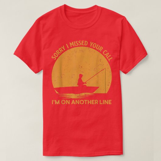 おもしろい魚釣りすいま恋しく思せん Tシャツ (デザイン正面)