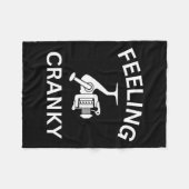 おもしろい魚釣りのリ感じールクランキーな魚釣りフィッシャーメ フリースブランケット (正面(横))