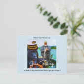 おもしろい魚釣りはがき ポストカード (スタンド正面)