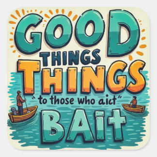 おもしろい魚釣りアラーム スクエアシール