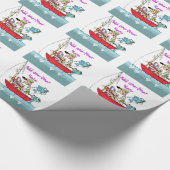 おもしろい魚釣りギフトパーソナライズされた ラッピングペーパー (角)