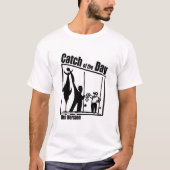 おもしろい魚釣りシャツ魚釣りユーモア魚釣りキャッチ Tシャツ (正面)