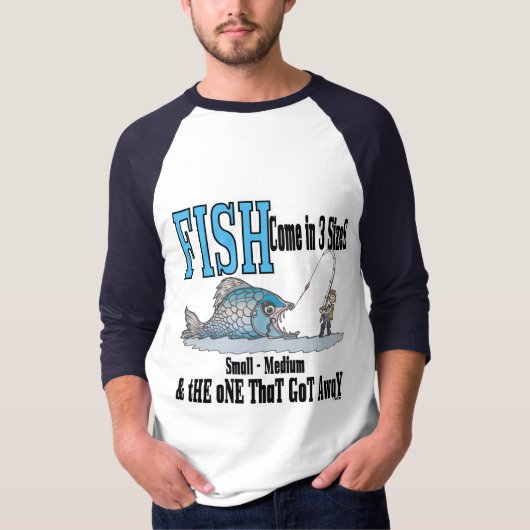 おもしろい魚釣りシャツ魚釣りユーモア魚釣り3サイズ Tシャツ (正面)