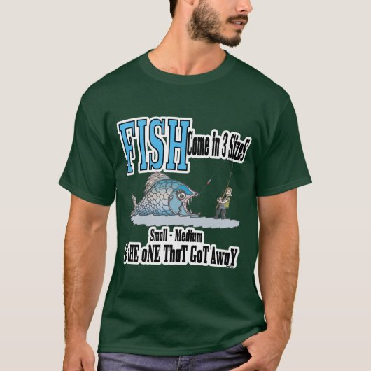 おもしろい魚釣りシャツ魚釣りユーモア魚釣り3サイズ Tシャツ (正面)