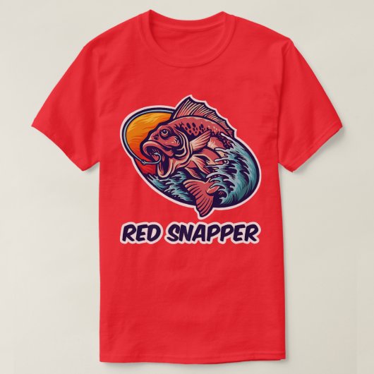 おもしろい魚釣りシャツ Tシャツ (デザイン正面)