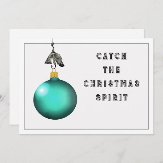 おもしろい魚釣りホリデーカード シーズンカード (正面/裏面)