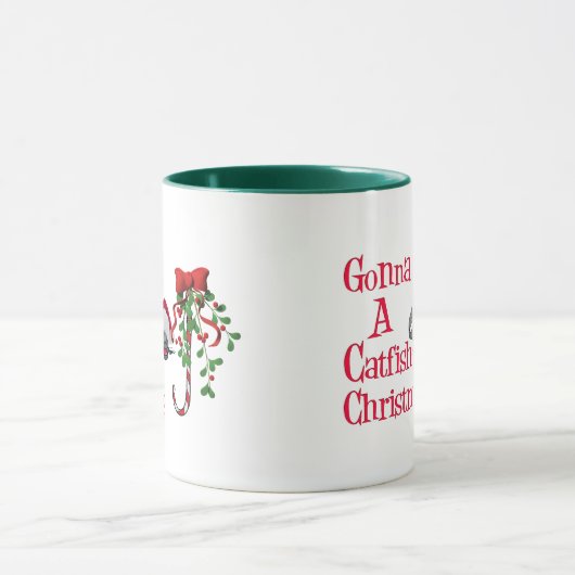 おもしろい魚釣りマググ魚釣りユーモア魚釣りナマズ マグカップ (中央)