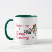 おもしろい魚釣りマググ魚釣りユーモア魚釣りナマズ マグカップ (左)