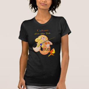 おもしろい魚釣りマーメイドガールサンダーコーブ Tシャツ