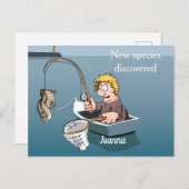 おもしろい魚釣りモーメント:新種 ポストカード (正面/裏面)