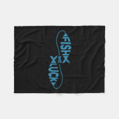 おもしろい魚釣りラックスフィッシャーマンフィッシュマイラック フリースブランケット (正面(横))