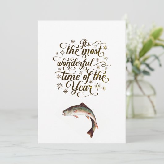おもしろい魚釣り季節のごあいさつ シーズンカード (スタンド正面)