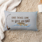 おもしろい魚釣り引用文と魚釣り極 ランバークッション (ブランケット)