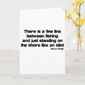 おもしろい魚釣り引用文 カード (黄色い花)