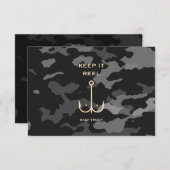 おもしろい魚釣り父の日の迷彩柄手紙 サンキューカード (正面/裏面)