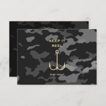 おもしろい魚釣り父の日の迷彩柄手紙