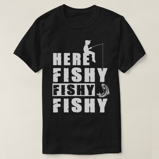 おもしろい魚釣り1 Tシャツ (デザイン正面)