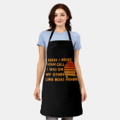 おもしろい魚釣り エプロン (着用した状態)