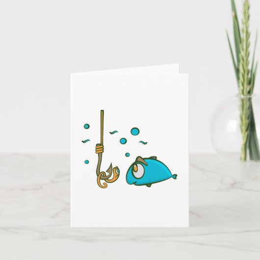 おもしろい魚釣り カード (正面)