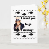 おもしろい魚釣り カード (黄色い花)