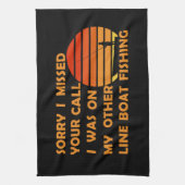 おもしろい魚釣り キッチンタオル (縦)