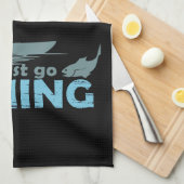 おもしろい魚釣り キッチンタオル (四つ折り)