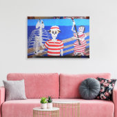 おもしろい魚釣り キャンバスプリント (インサイチュ (リビング))