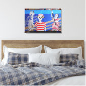 おもしろい魚釣り キャンバスプリント (インサイチュ (寝室))