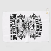 おもしろい魚釣り ゴルフタオル (横)