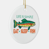 おもしろい魚釣り セラミックオーナメント (右)