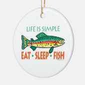 おもしろい魚釣り セラミックオーナメント (左)