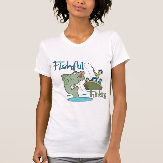 おもしろい魚釣り – フィッシュ考えるズ Tシャツ (正面)