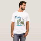 おもしろい魚釣り – フィッシュ考えるズ Tシャツ (正面フル)