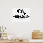 おもしろい魚釣り ポスター (キッチン)