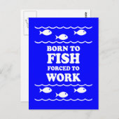 おもしろい魚釣り ポストカード (正面/裏面)