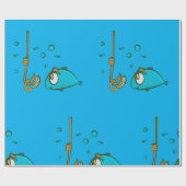 おもしろい魚釣り ラッピングペーパー (フラット)