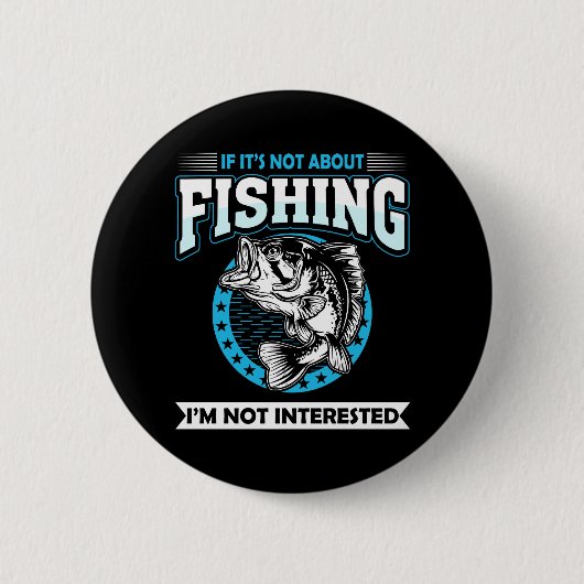 おもしろい魚釣り 缶バッジ (正面)