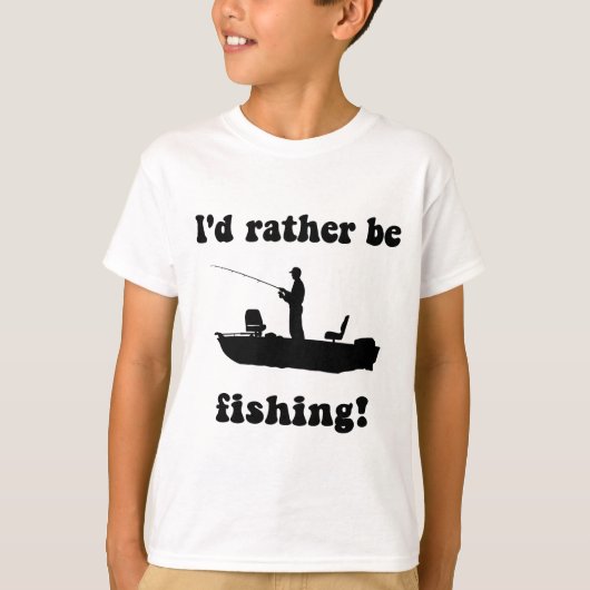 おもしろい魚釣り Tシャツ (正面)