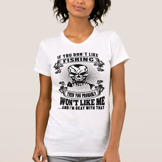 おもしろい魚釣り Tシャツ (正面)