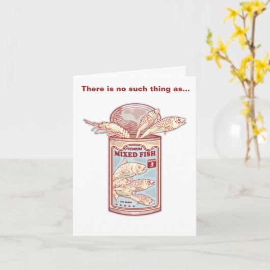 おもしろい魚 カード (黄色い花)