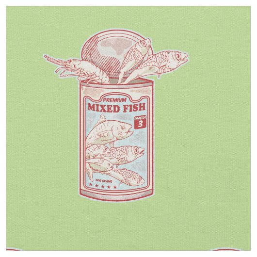 おもしろい魚 ファブリック (クローズアップ)