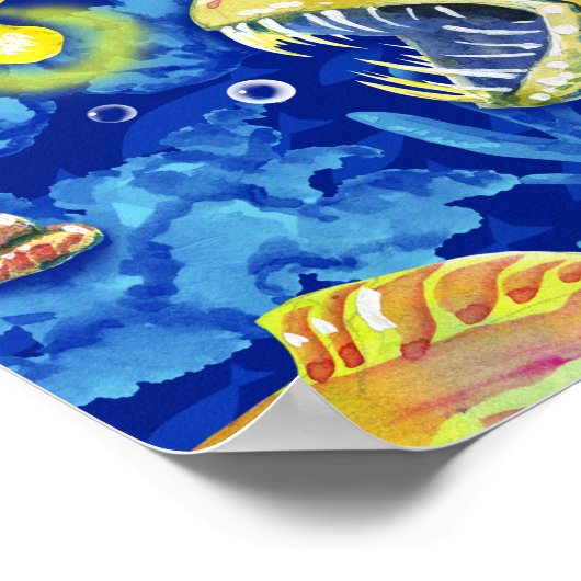 おもしろい魚 ポスター (角)