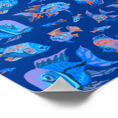 おもしろい魚 ポスター (角)