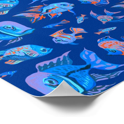 おもしろい魚 ポスター (角)