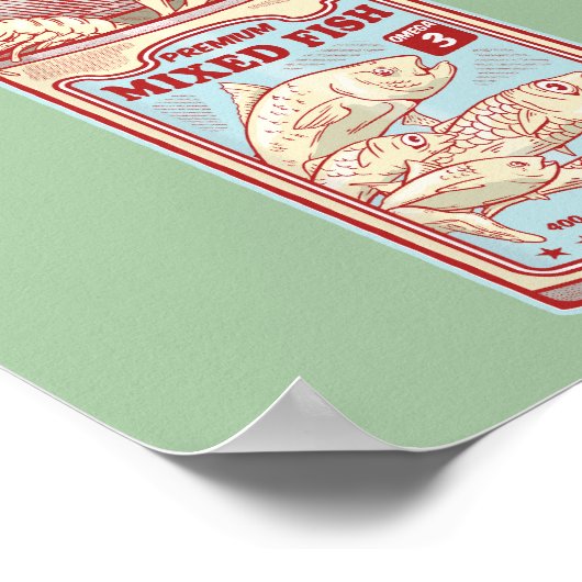 おもしろい魚 ポスター (角)