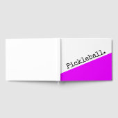 おもしろい鮮やかなピンクスラントウェッジレトロピックボール文字 ゲストブック (全面)