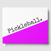 おもしろい鮮やかなピンクスラントウェッジレトロピックボール文字 ゲストブック (正面)