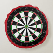 おもしろい鮮やかな赤いダーツボードゲーム ラウンドクッション (裏面)